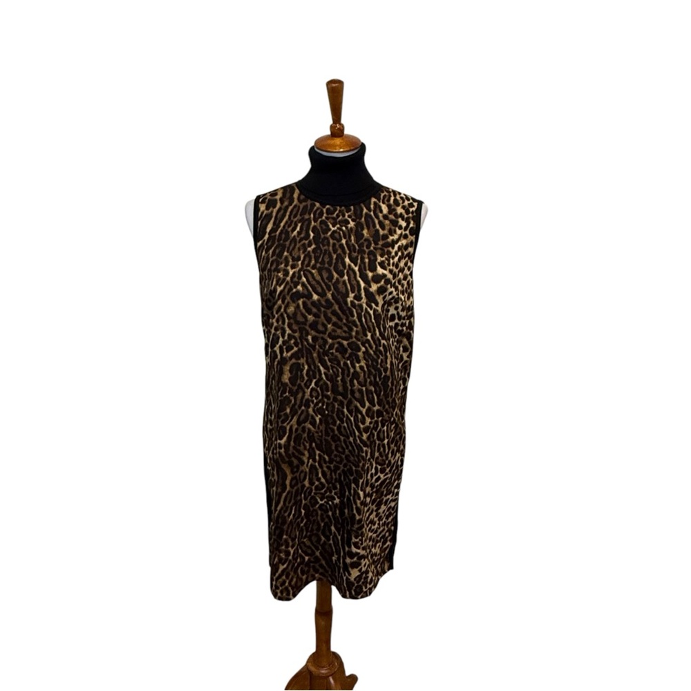 Lauren Ralph Lauren Leopard Print Sleeveless Shift Dress Size Medium